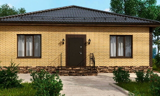 Проекты одноэтажных домов из кирпича | Строй-Нхд - Находка от 3657 рублей
